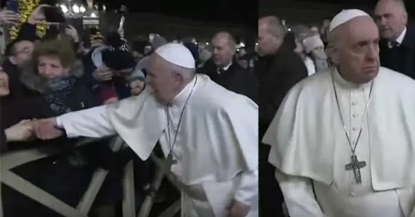 Pope Francis apologises for slapping woman’s hand when she wouldn’t let him go
