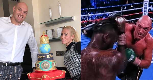 Tyson Fury with wife Paris and beating Deontay Wilder