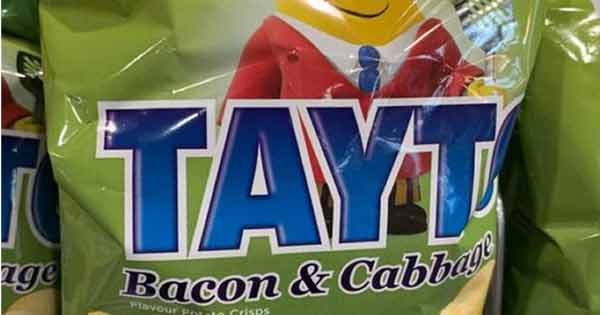 Bacon and cabbage flavour Tayto crisps