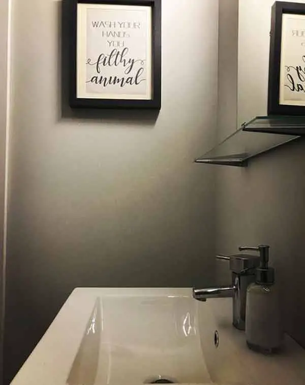 Bathroom sink in Irish couple's dream house
