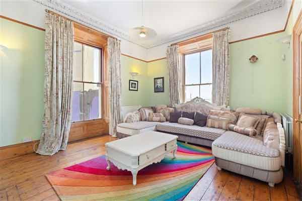 Sinéad O'Connor’s seafront home living room