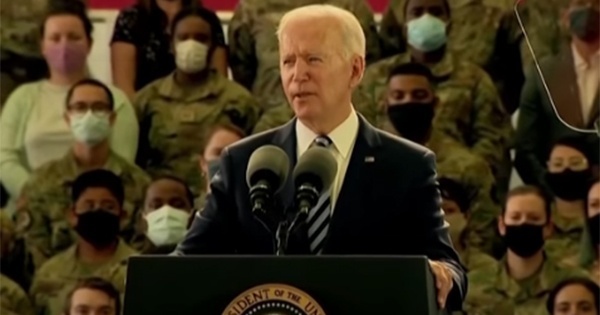 President Biden quotes Irish poem in address to US troops
