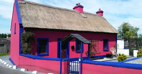 Eye-catching pink cottage up for sale in Galway