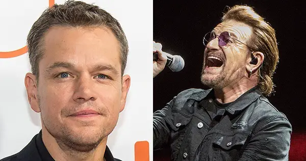 Bono not happy at all the love Matt Damon is getting from Dalkey. Photo copyright Daniel Hazard CC4