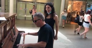 Piano student's jaw drops as she listens to Dr K play his boogie woogie