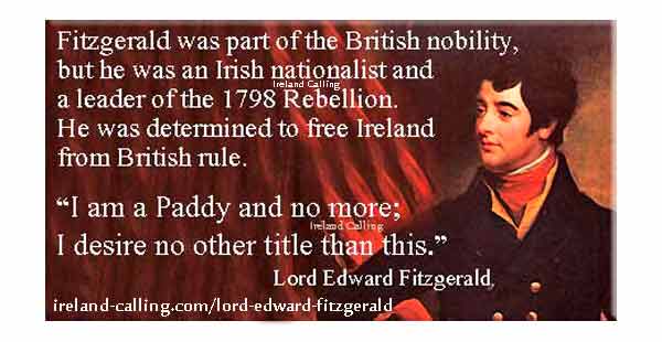 Lord Edward Fitzgerald- a leader of the 1798 Rebellion
