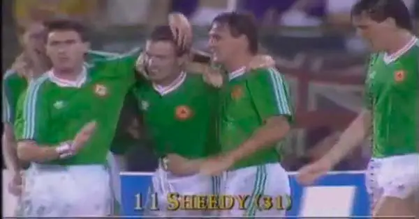 World Cup Italia '90, Group F: England 1 - 1 Ireland 