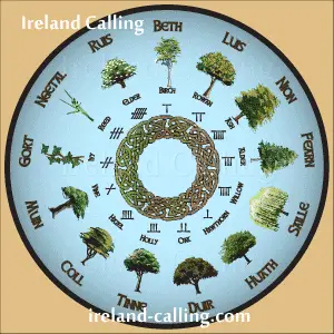 Celtic Tree Calendar. Image copyright Ireland Calling