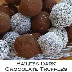 Baileys dark chocolate truffles