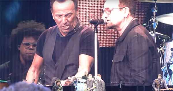 Bruce Springsteen was joined on atage by Bono during his sell out Croke Park gig in 2016