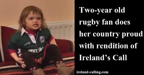 Lily Chambers sings Ireland's Call