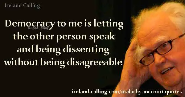 Malachy McCourt Democrasy to me Photo-Wes-Washington CC3 copyright Ireland Calling