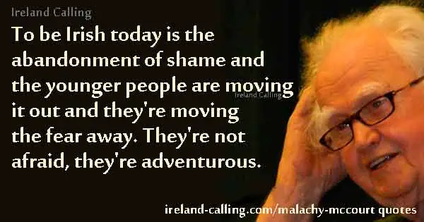 Malachy McCourt To be Irish today is the abandonment of shame Photo-Wes-Washington CC3 copyright Ireland Calling