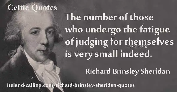 Richard Brinsley Sheridan The number of those Image Ireland Calling