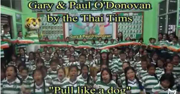 Thai Tims sing song for Olympic heroes Gary and Paul O'Donovan