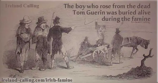 Tom Guerin was buried alive during the Irish Famine. Image copyright Ireland Calling