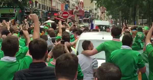 Irish fans enjoying the craic in France