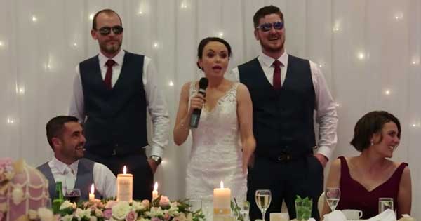 Irish bride raps her wedding speech