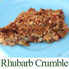 Traditional Irish rhubarb crumble recipe
